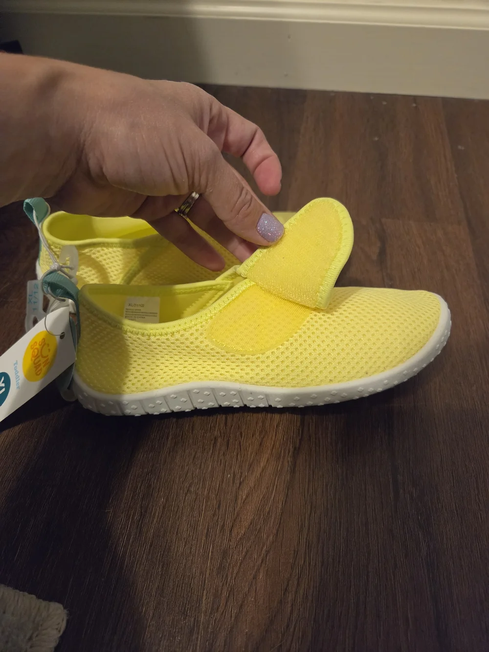 Sun Squad Toddler Yellow Mesh Water Shoes Size XL 11/12